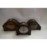 THREE MANTEL CLOCKS