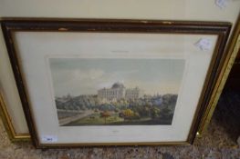 COLOURED PRINT 'THE CAPITOL BUILDING, WASHINGTON' AND ONE OTHER (2)
