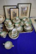 QUANTITY OF 19TH CENTURY STAFFORDSHIRE TEA WARES DECORATED WITH GILT DETAIL