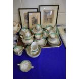 QUANTITY OF 19TH CENTURY STAFFORDSHIRE TEA WARES DECORATED WITH GILT DETAIL