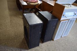 PAIR OF VINTAGE SPEAKERS IN DARK FINISH CASES