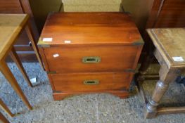 MODERN MILITARY STYLE TWO-DRAWER CHEST, 46CM WIDE