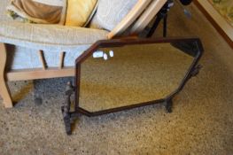 OAK FRAMED OCTAGONAL DRESSING TABLE MIRROR