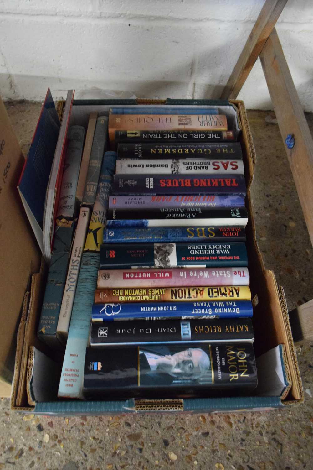 ONE BOX OF MIXED BOOKS TO INCLUDE WAR INTEREST
