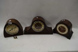 THREE MANTEL CLOCKS