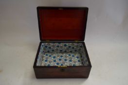 VICTORIAN MOTHER OF PEARL INLAID ROSEWOOD BOX