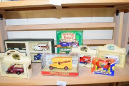 MIXED LOT VARIOUS BOXED TOY VEHICLES TO INCLUDE WEETABIX DELIVERY VAN