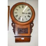 LATE 19TH CENTURY WALNUT CASED WALL CLOCK