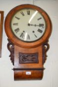 LATE 19TH CENTURY WALNUT CASED WALL CLOCK