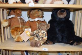 MIXED LOT COMPRISING TWO FLIGHT TEDDIES PLUS TWO OTHERS (4)