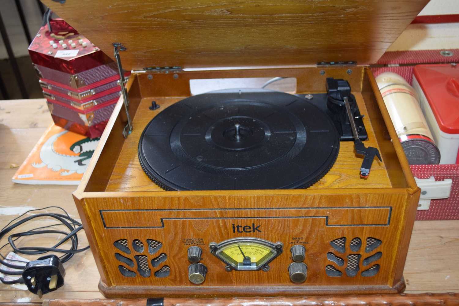 ITEK PORTABLE RECORD PLAYER - Image 2 of 2