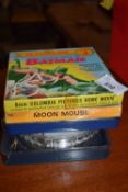 MIXED LOT FILM REELS TO INCLUDE 8MM HOME MOVIE, ADVENTURES OF BATMAN, MOON MOUSE CARTOON ETC (5)