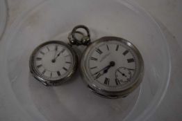 WALTHAM SILVER CASED POCKET WATCH AND ONE OTHER