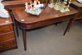 19TH CENTURY MAHOGANY SIDE TABLE FORMERLY PART OF A LARGER TABLE, 123CM WIDE