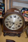 OAK CASED DOME TOP MANTEL CLOCK