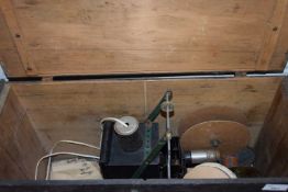 PRIMITIVE METAL PROJECTOR WITH WOODEN CASE