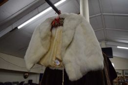 WHITE FUR CAPE