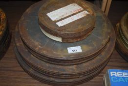 FOUR VARIOUS TINS OF FILM REELS