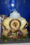 EARLY 20TH CENTURY CERAMIC CASED MANTEL CLOCK