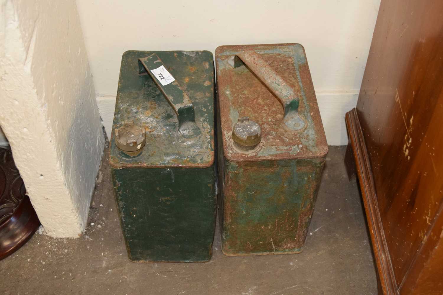 TWO VINTAGE FUEL CANS