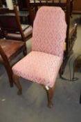 GEORGIAN STYLE CABRIOLE LEGGED SIDE CHAIR