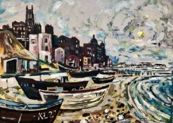 Brian Edwards (British, Contemporary), Cromer, Norfolk, acrylic on board, signed. Brian Edwards is a