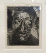 Cosmas Shiridzinomwa (Zimbabwean, Contemporary), 'My Thoughts', limited edition drypoint etching,