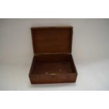 SMALL 19TH CENTURY INLAID BOX OF HINGED RECTANGULAR FORM