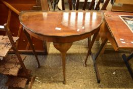 WALNUT VENEERED DEMI-LUNE HALL TABLE