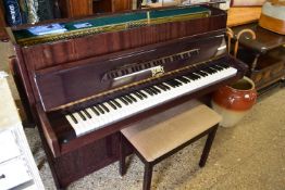 Berry of London, modern upright piano with accompanying stool, 140cm wide (2)