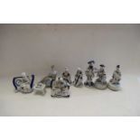 COLLECTION OF VARIOUS MODERN BLUE AND WHITE FIGURES