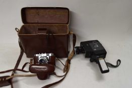 YASHICA VINTAGE FILM CAMERA TOGETHER WITH A VOIGTLANDER SLR CAMERA