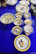 QUANTITY OF QUIMPER PLATES AND BOWLS