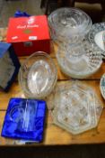 ROYAL BRIERLEY CRYSTAL BOWL PLUS A FURTHER MICHAEL VIRDEN BOXED GLASS AND VARIOUS OTHER GLASS