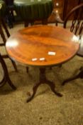 REPRODUCTION WINE TABLE ON TRIPOD BASE, TOP 49CM WIDE