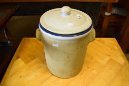 LARGE INTERNALLY GLAZED KITCHEN STORAGE JAR