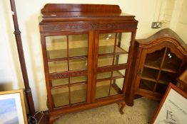 EDWARDIAN MAHOGANY CHINA DISPLAY CABINET, 92CM WIDE