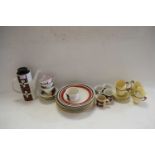 MIXED CERAMICS TO INCLUDE ROYAL WINTON FLORAL DECORATED TEA WARES, VARIOUS DINNER PLATES, MEAKIN