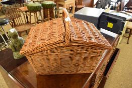 BREXTON WICKER PICNIC HAMPER AND CONTENTS