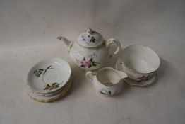 QUANTITY OF FLORAL DECORATED TEA WARES