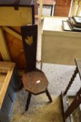 LATE 19TH CENTURY CARVED OAK SPINNERS CHAIR