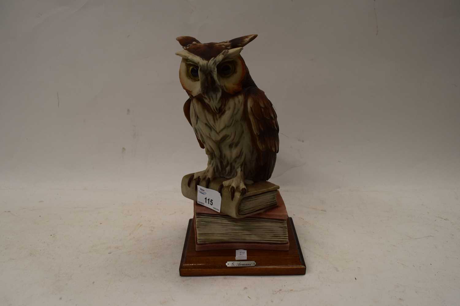 CAPO DI MONTE GUISEPPE ARMANI MODEL OF AN OWL ON BOOKS