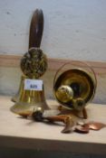 MIXED LOT OF BRASS BELLS ETC