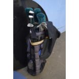 CASE OF GOLF SMITH GOLF CLUBS AND ACCOMPANYING BAG