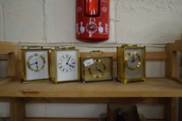 FOUR MODERN MANTEL CLOCKS