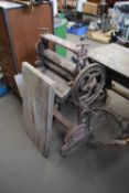 VINTAGE IRON FRAMED MANGLE