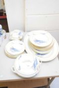 QUANTITY OF TAMS WARE, FLORAL DECORATED DINNER WARES