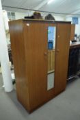 TEAK FINISH DOUBLE DOOR WARDROBE