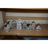COLLECTION OF BOLS AMSTERDAM MINIATURE HOUSE SHAPED DECANTERS