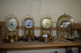 THREE ANNIVERSARY TYPE MANTEL CLOCKS AND ONE OTHER (4)